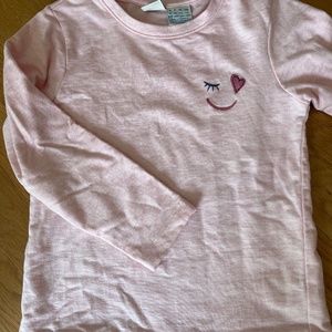 Girls 5-6 pink long sleeved top